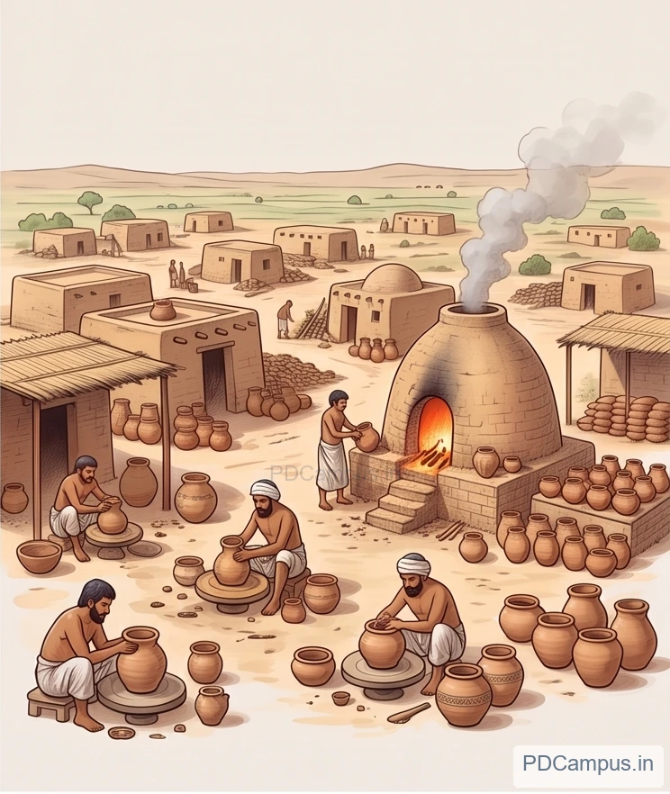 Illustration of growing early settlements