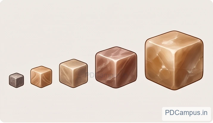 Illustration of progressively larger weights